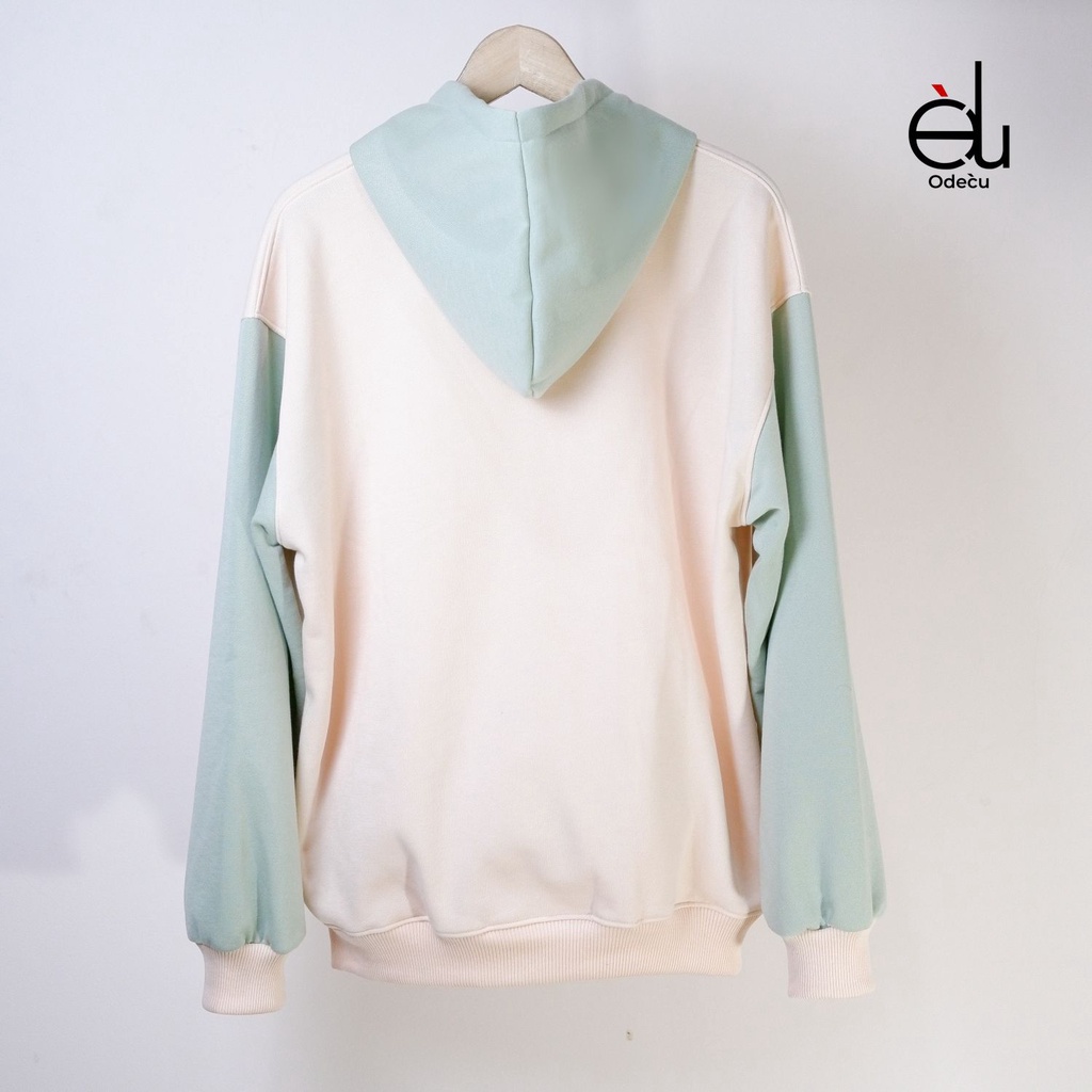 ODECU PREMIUM HOODIE TWO COLOR VANILLA MINT SWEATER OVERSIZE WANITA PRIA