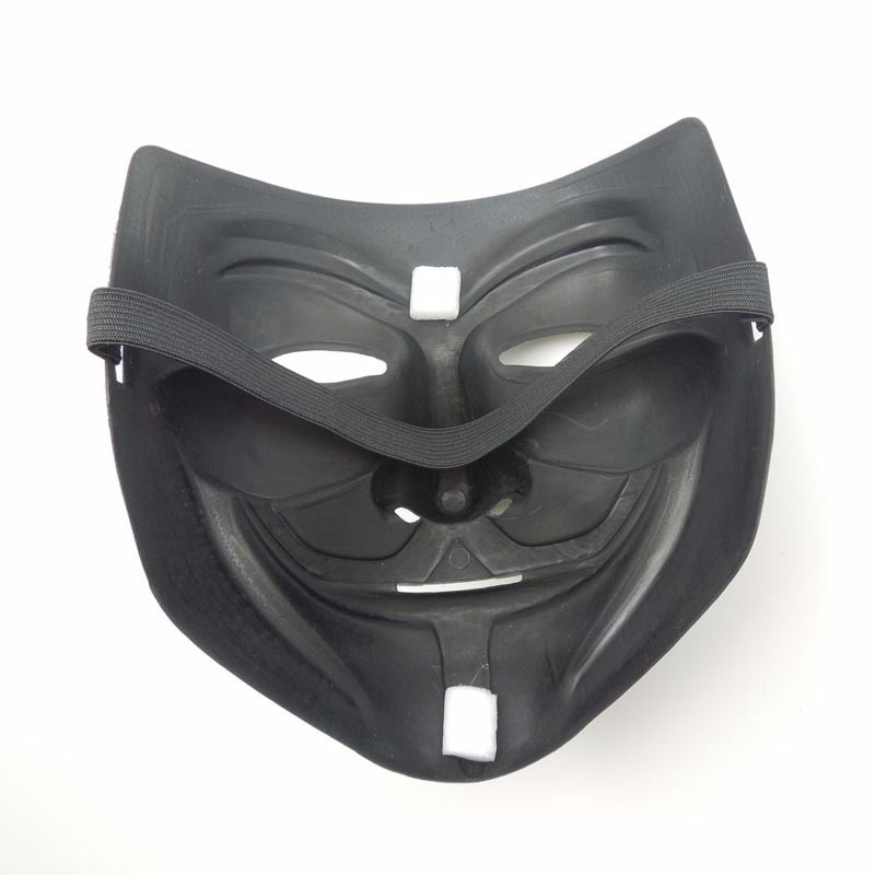 Topeng V For Vendeta Hitam /Vendetta Mask Black Halloween Cosplay