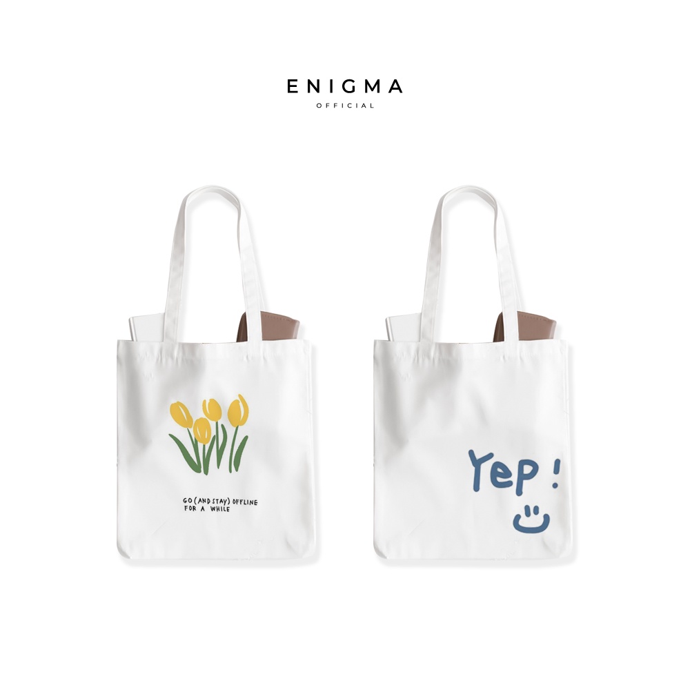 TERBARU TOTEBAG KANVAS AESTHETICS ORIGINAL ENIGMA OFFICIAL TOTEBAG WANITA TAS TOTE BAG ILUSTRASI QUOTES