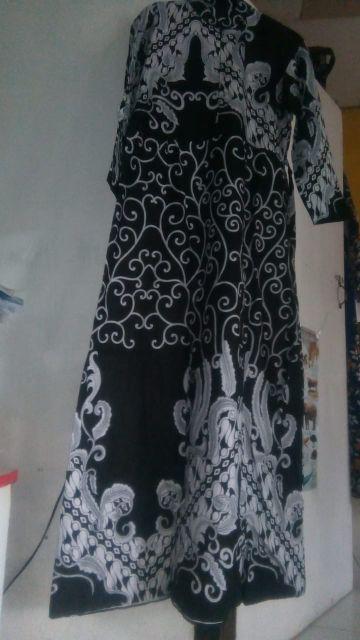 Batik Couple Keluarga Sania Ruffle Ori Ndoro Jowi Dnt Ulir Putih