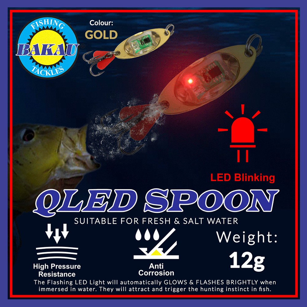 LURE BAKAU QLED SPOON 5cm / 12gram