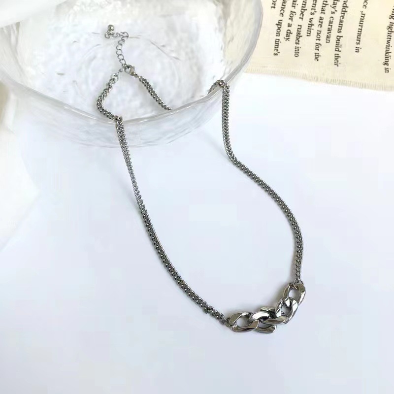 Niche desain sweet cool sederhana dan elegan kalung untuk pria dan wanita ins gaya dingin pribadi Hi