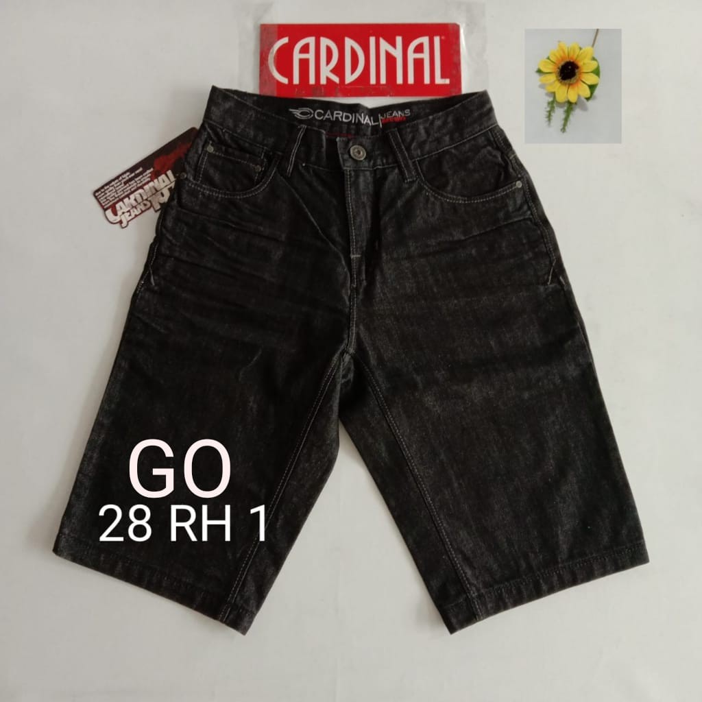 gof 28-CBV CARDINAL JEANS Celana Pria Celana Pendek Bermuda Casual Sobek Slimfit Reguler Fit Reguler