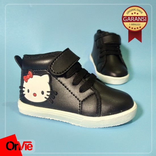 Sepatu Boots Anak Perempuan Motif Kitty Karet 3D | Sepatu kids