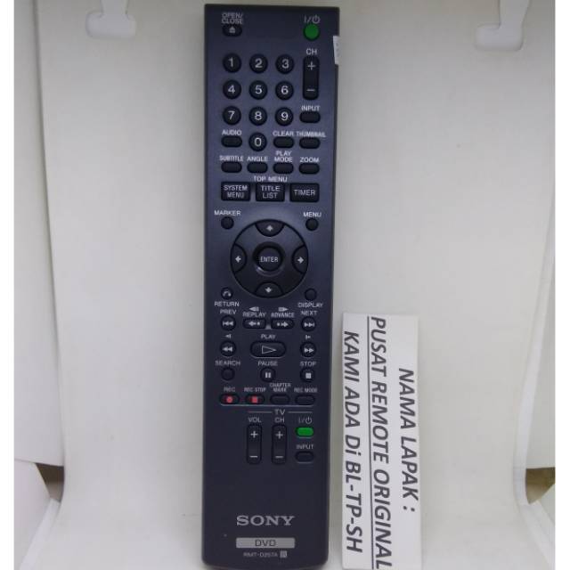 REMOTE REMOT DVD SONY RMT-D257A ORIGINAL ASLI