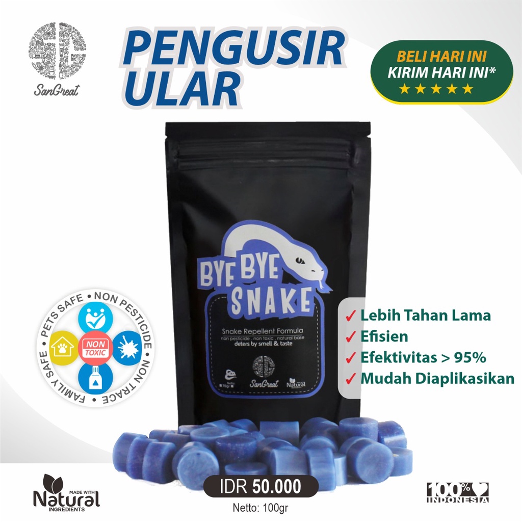 Anti ular alat pengusir ular penangkal ular mencegah ular masuk ke rumah SanGreat Bye Bye Ular Gel 100 gr- natural aman