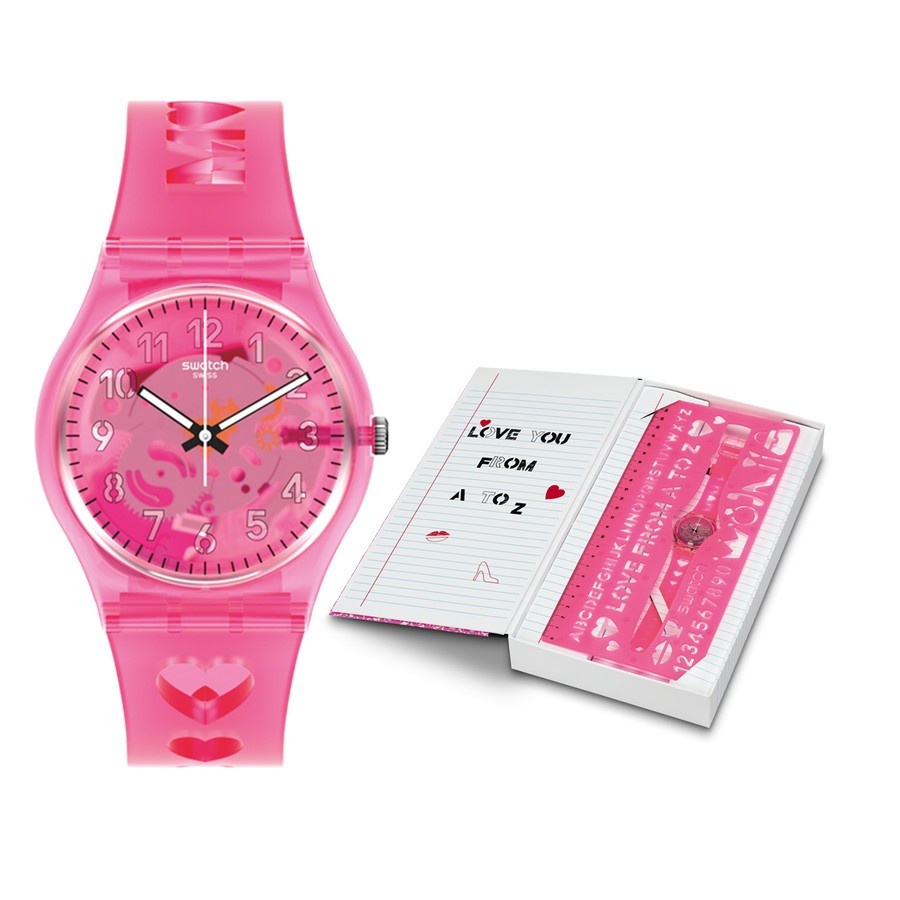 Jual JAM TANGAN WANITA SWATCH GZ354 LOVE WITH ALL THE ALPHABET ORIGINAL  GARANSI 2 TAHUN Indonesia|Shopee Indonesia