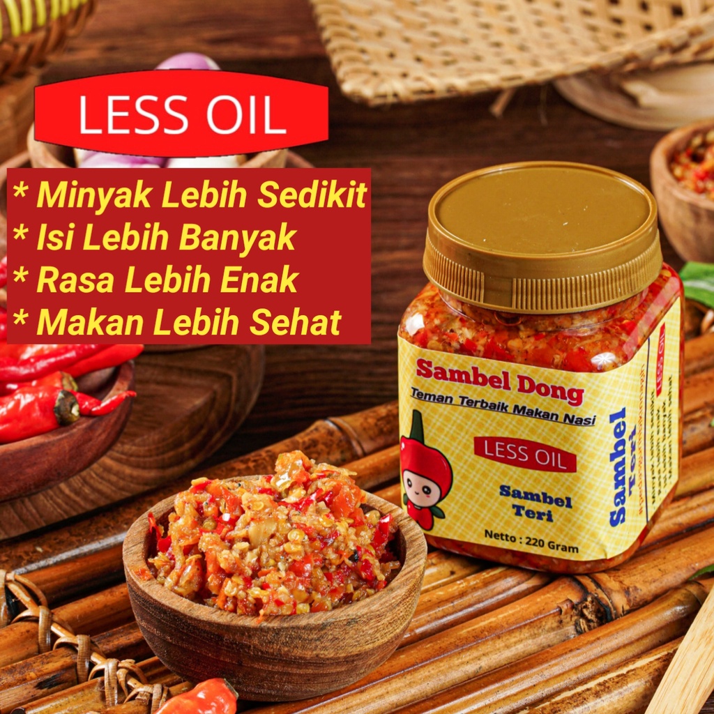 

Sambal Teri Botol 220 Gram Homemade, Less Oil, Enak Kualitas Premium, Isi Banyak Sebotol Penuh, Minyak Sedikit, Pedas Gurih Bikin Nagih, by SAMBEL DONG