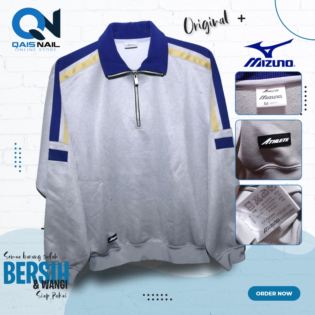 MIZUNO TRACKTOP HALF ZIPPER MURAH  untuk PRIA/WANITA (second/preloved)