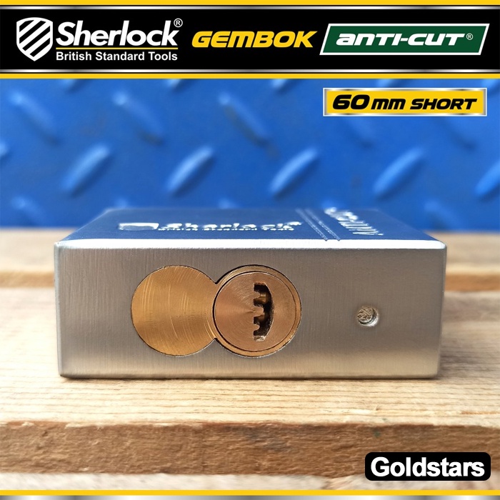 Gembok Original Sherlock Tools ANTI CUT 60 mm Pendek