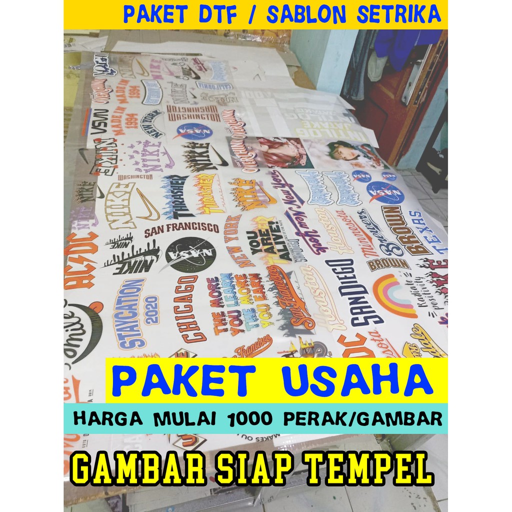 SETIKER KAIN DTF / SABLON DTF / SABLON SETRIKA / PAKET USAHA SABLON KAIN
