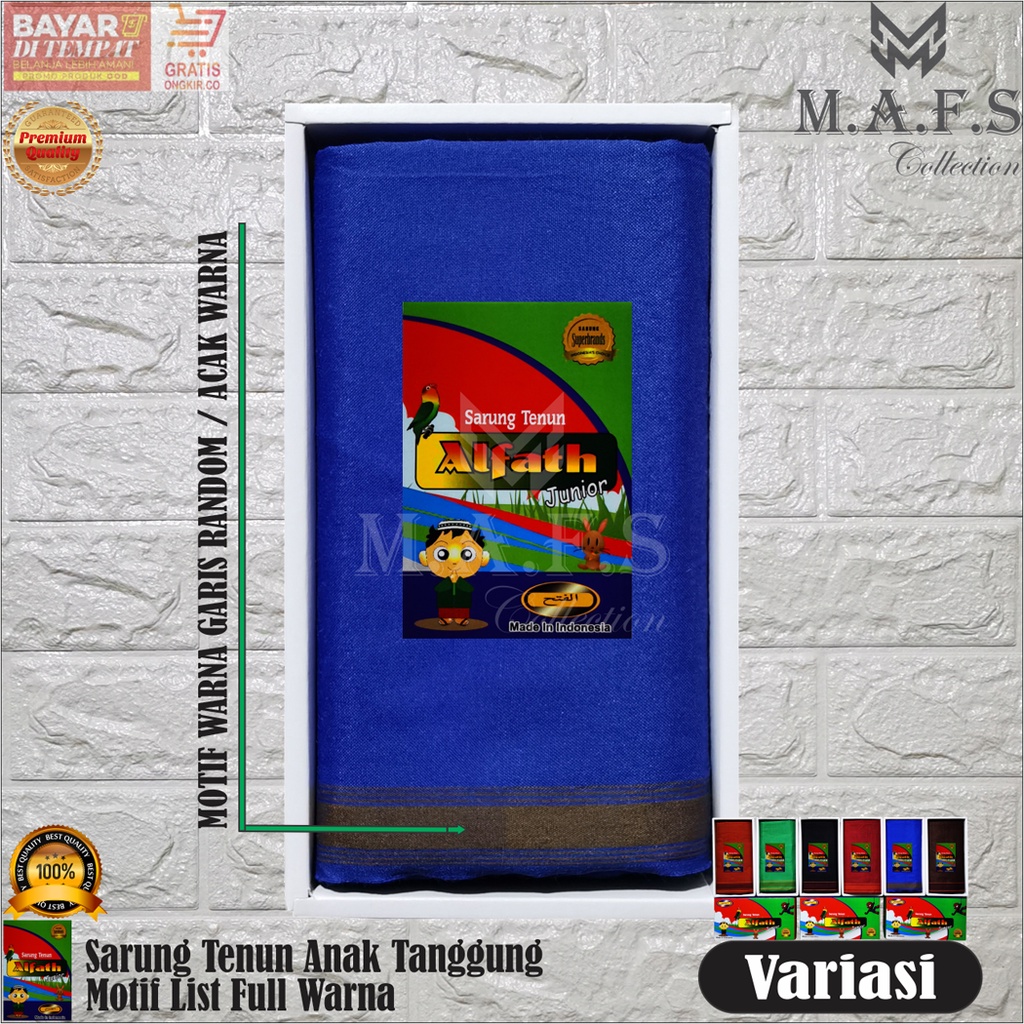 SARUNG ANAK TANGGUNG SARUNG ANAK ALFATH POLOS FULL WARNA PREMIUM