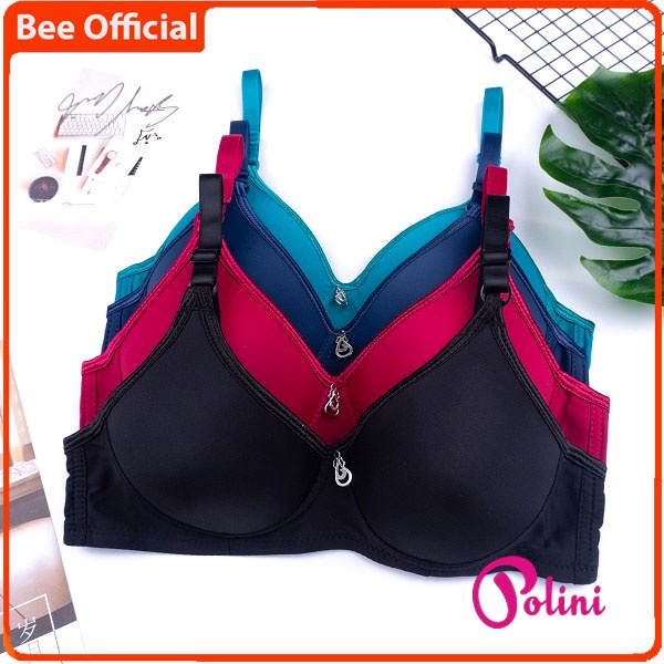 BEE - Bra Bh Wanita Push Up Tanpa Kawat Pakaian Dalam Wanita Polini A100