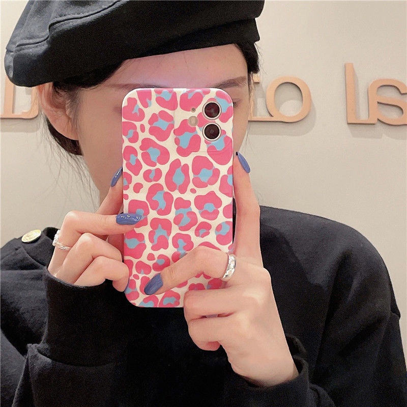 Soft Case Silikon Motif Gelombang Pink Untuk iPhone 12 13 11 Pro Max XS Max XR 7 8 Plus