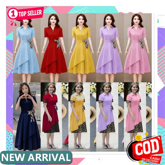 Baju Dress Pesta Imlek Cheongsam Modis Elegan Trandy Terbaru 2022 Dress Cheingsam Imlek Kekinian Uku