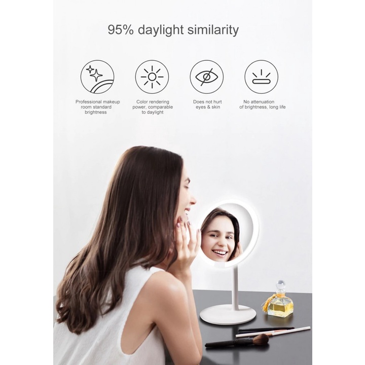 YOUPIN XIAOYUE XY Portable LED Touch Cermin Make Up Mirror - XYMR01