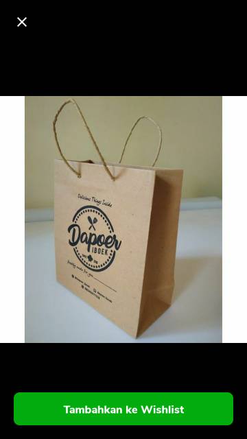 

Paperbag kotak tas kertas paper bag ukuran 20*15*25 coklat sudah termasuk sablon