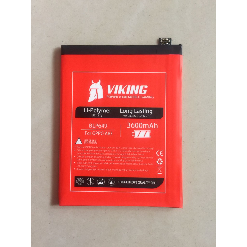 Baterai Viking Oppo A83 - BLP649 - 1ICP4/62/80 - Batre Batere Battery