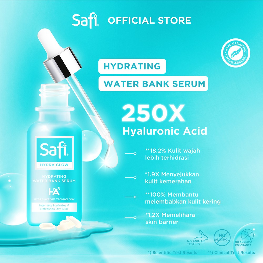 Safi Hydra Glow Hydrating Water Bank Serum 30ml - Serum Wajah