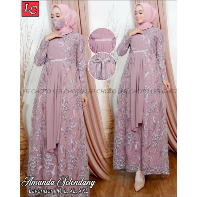 GAMIS TRADISIONAL - GAMIS PESTA - KEBAYA TULLE - AMANDA SELENDANG - BY LC