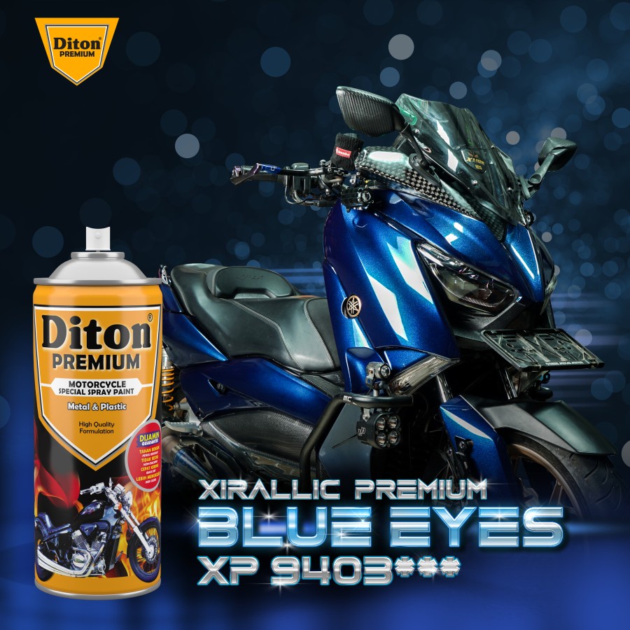 DITON PREMIUM *** XP 9403 BLUE EYES XIRALLIC Biru Cat Semprot Pylox Pilox