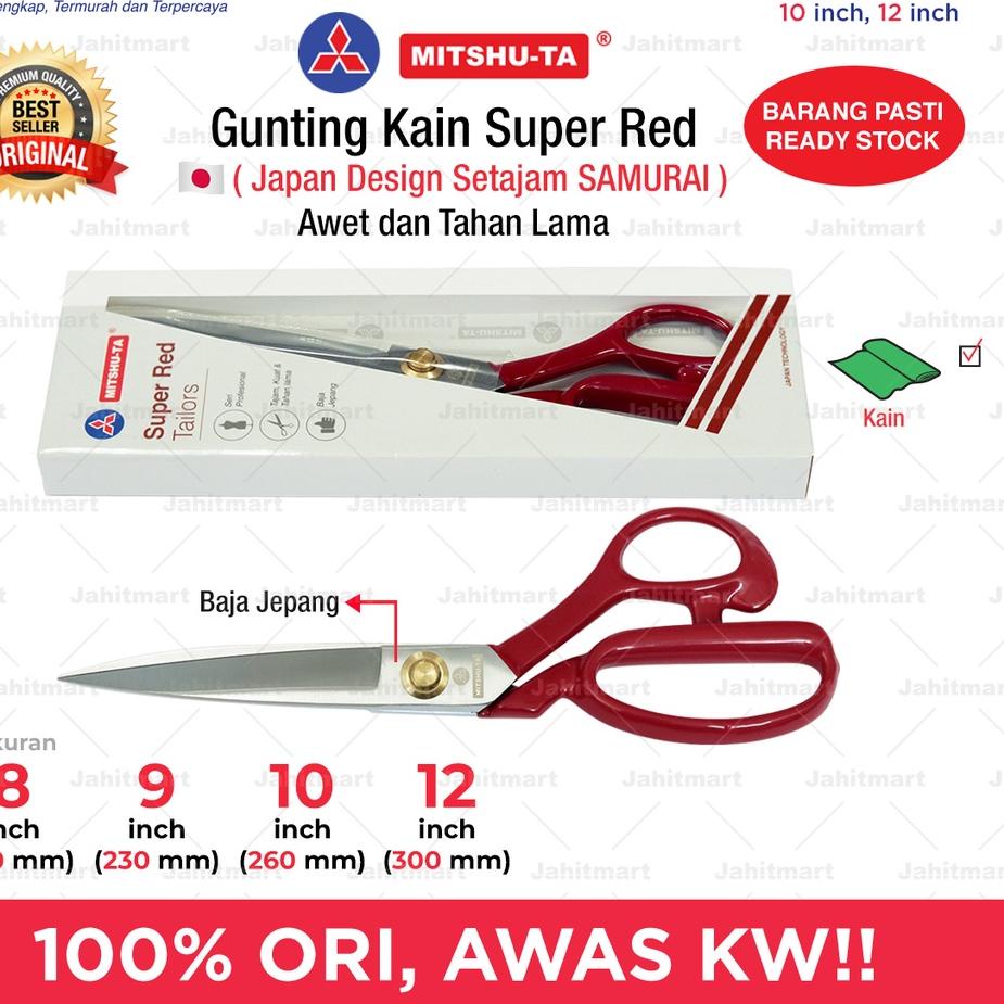 

WOW MURAH Gunting Kain Super Red Merk MITSHU-TA FG3,,