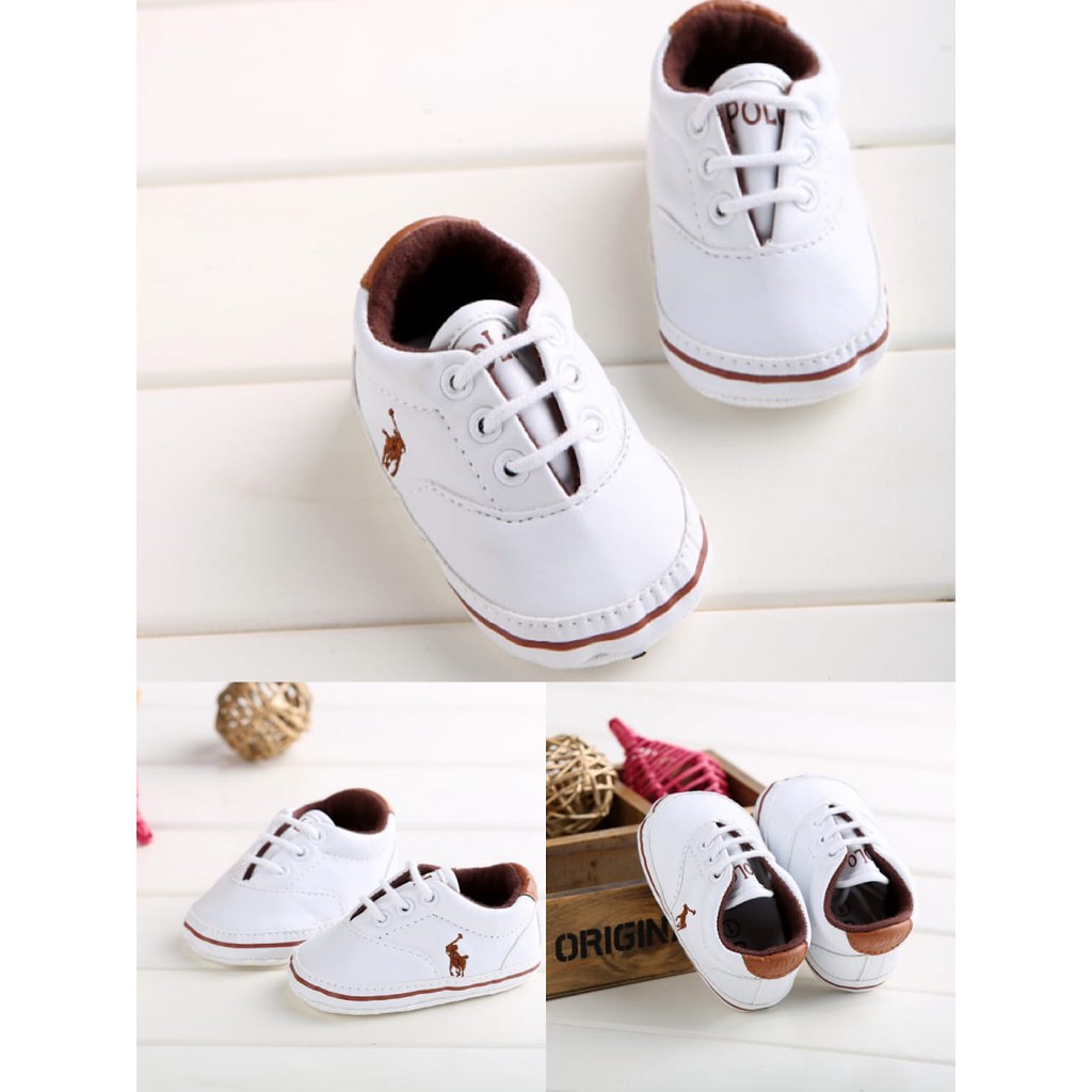 Sepatu Bayi Laki Laki Prewalker - Polo White