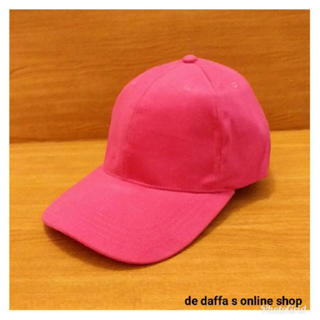 Topi Baseball Dewasa Polos  warna pink muda Wanita Casual Sport - Pink muda