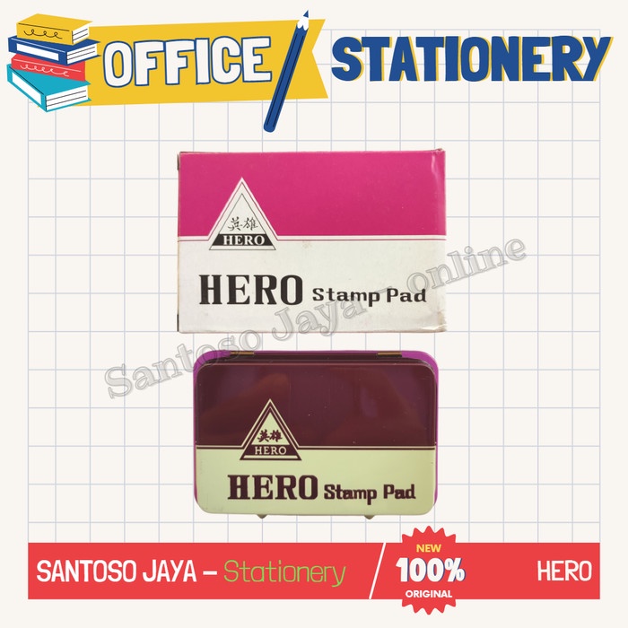 

Stamp Pad HERO E2460 Plus Tinta Ungu - Bantalan / Bak Stempel 2460