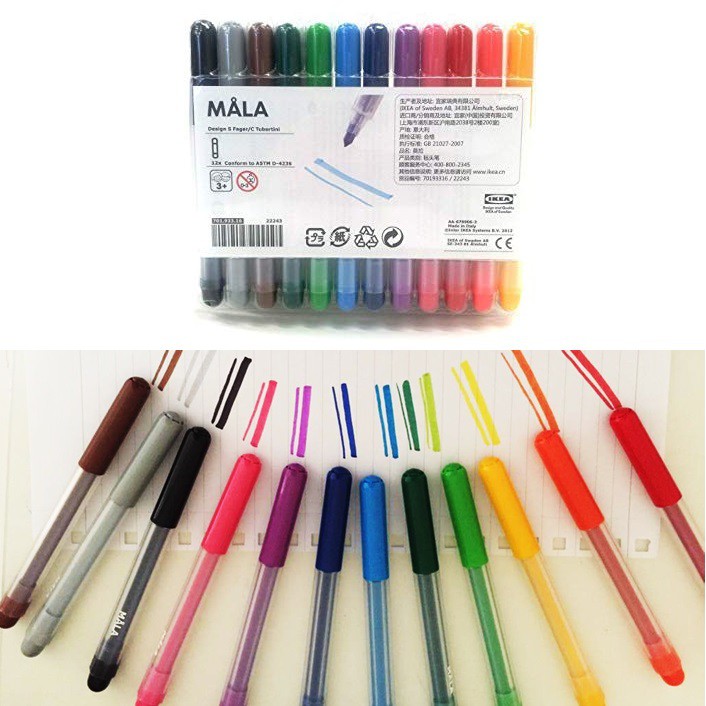 

Spidol Warna Warni Anak isi 12 - Bebas Racun - Pena Tinta Colorful Felt Tip Pen