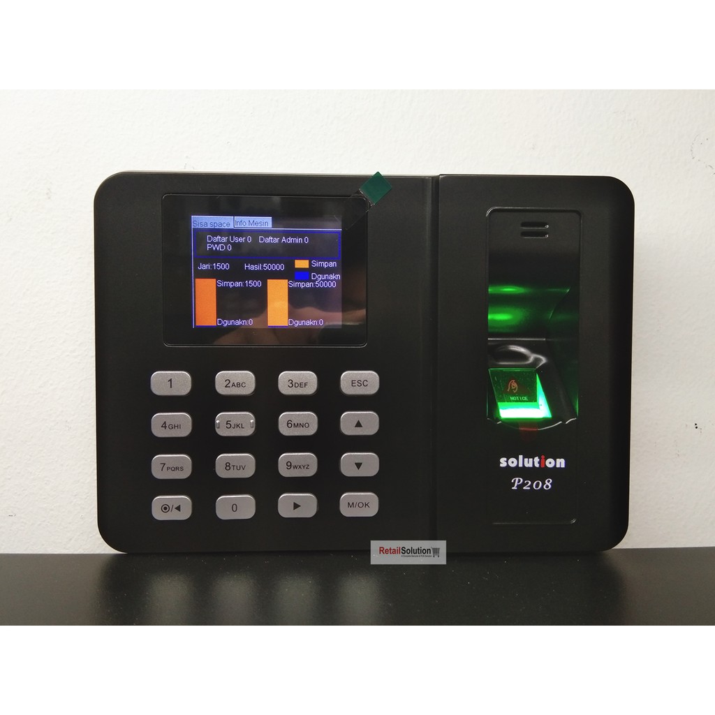 Solution P208 SSR Fingerprint - Mesin Absensi Sidik Jari