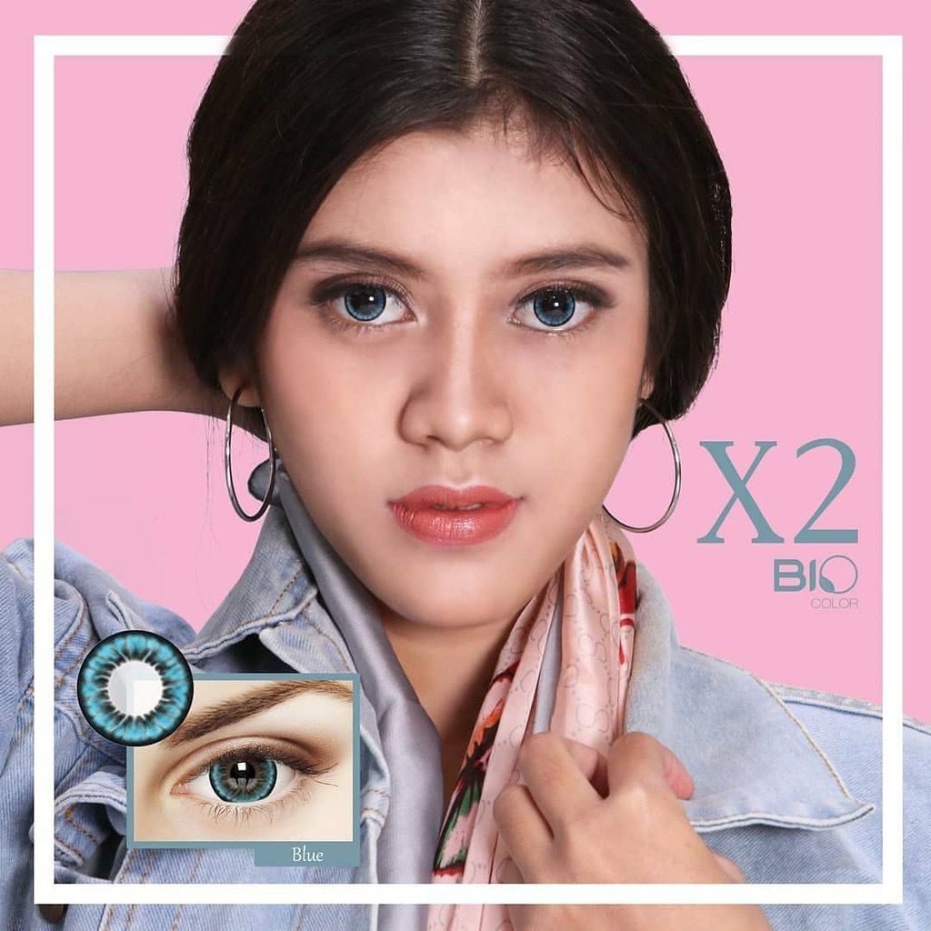 (BISA COD) SOFTLENS X2 BIO COLOR PREMIUM FREE LENSCASE / SOFLENS / SOFTLEN