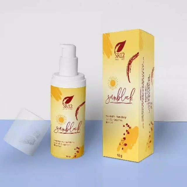 SUNBLOCK SPF 30++ SR12  / Sun Block SR 12 Original 100% / Melindungi dari Sinar Matahari UV Menjaga Kelembaban Merawat Mencerahkan Belang Kulit