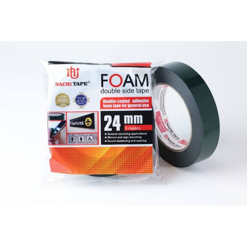 

Double Foam Nachi Tape 24mm x 5m / Foam / Solasi / Double Tape / Lakban