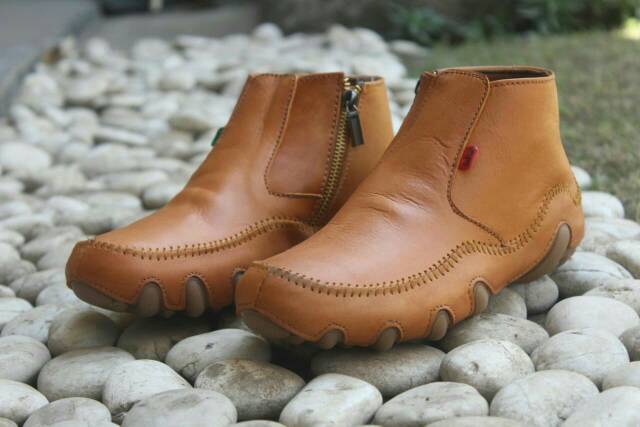 Sepatu Boots kerja Pria Kulit Asli Terbaru BLACK MASTER MALDINI HIGH BROWN ORIGINAL Sepatu Touring