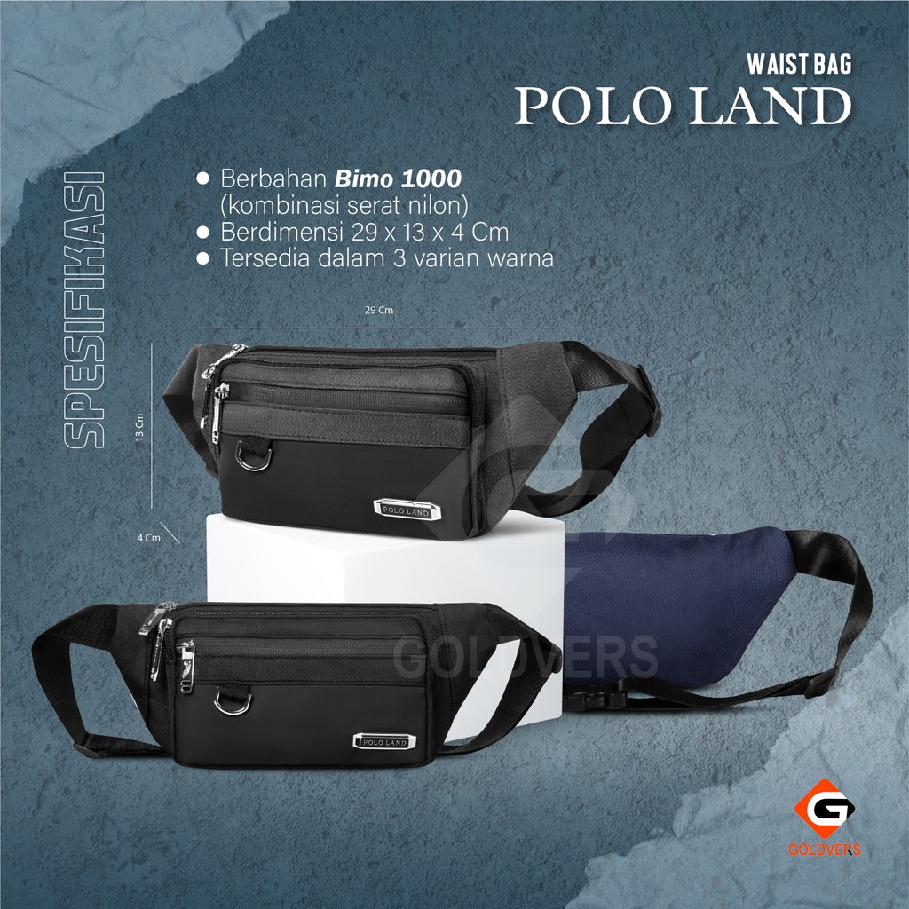 Tas Selempang Import Waistbags ORIGINAL POLO LAND Tas Pinggang Mini Terbaru Waterproof - Kreativo