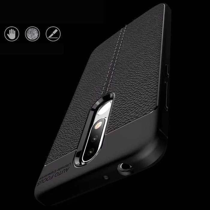 Nokia 3.1 Plus 3.1 AutoFocus Carbon Silikon Leather Case Casing