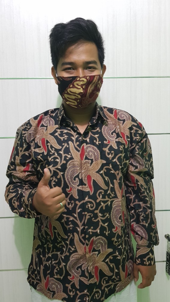 (premium) Kemeja Batik Pria Lengan Panjang Lapis Furing Pohon Cabe