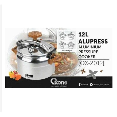 Panci Presto Oxone Alupress Panci Presto 12 LIter OX 2012 - Silver