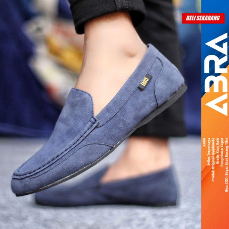 MODNE Sepatu Slip On Casual Kulit Pu Pantofel Gaya Santai Original Murah Keren Pria/Cowok