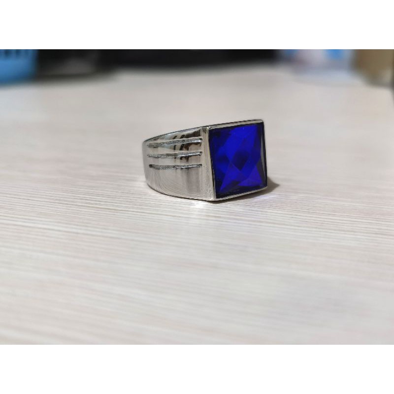 CINCIN TITANIUM PRIA CASUAL PREMIUM RING WARNA SILVER