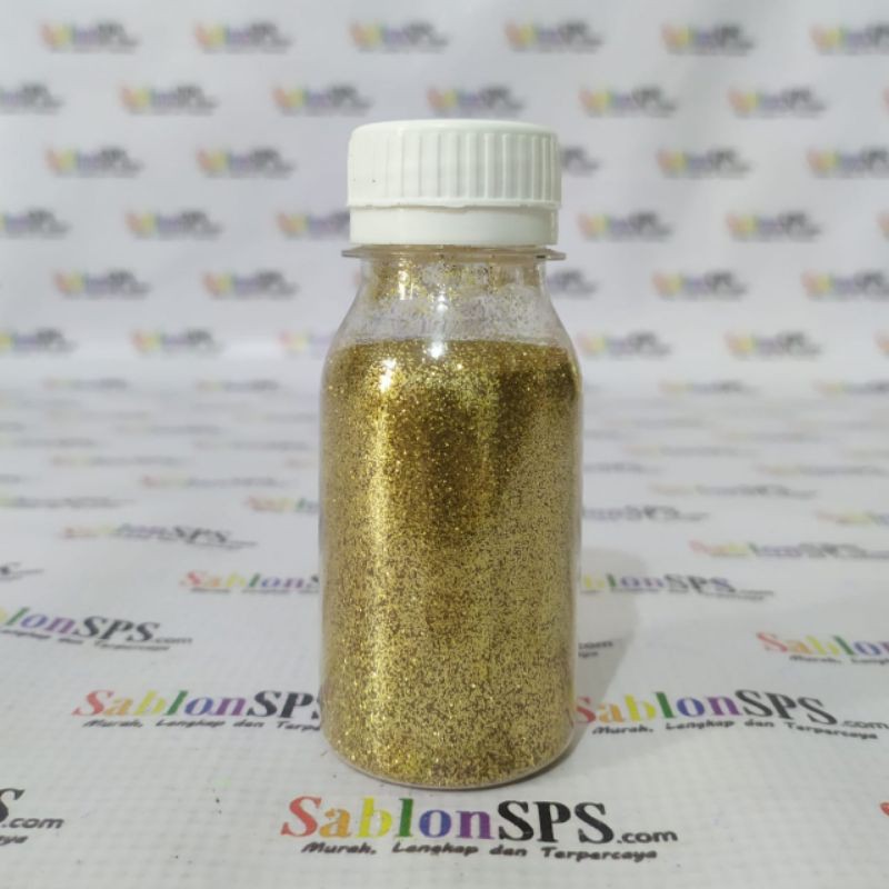 BUBUK GLITER LIGHT GOLD GLITTER POWDER 50gr BOTOL