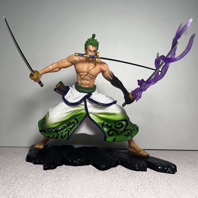 Mainan Action Figure Anime One Piece Roronoa Zoro Fighting Ver 20cm Bahan PVC Untuk Hadiah Anak