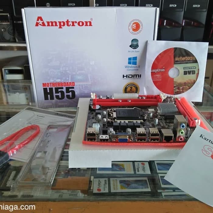 PAKET INTEL PROCESSOR i5650 & MOTHERBOARD AMPTRON H55+ FAN INTEL