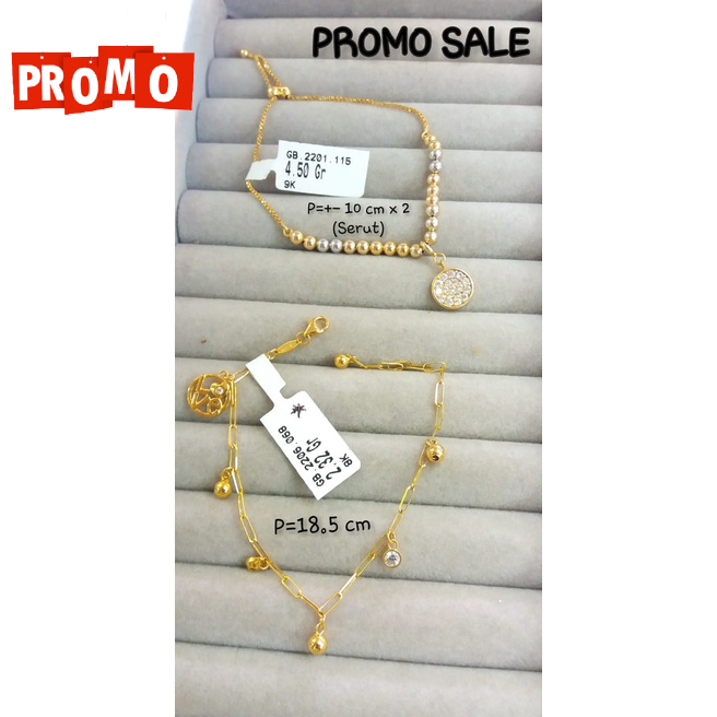 Gelang promo kadar 375 8k model paperlina botoran