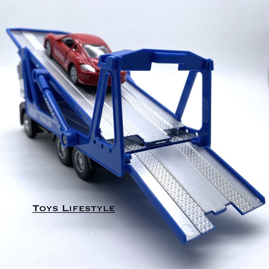 Mobil Truck MiniAuto Diecast City Vehicle Trailer Pengangkut Mobil