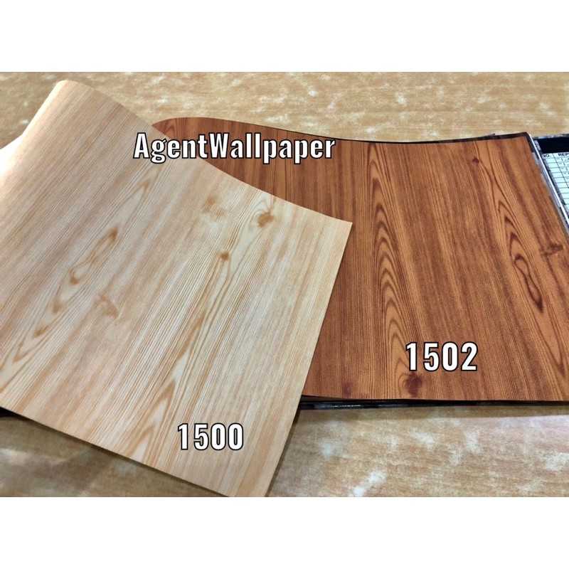 Wallpaper Dinding Murah Motif Papan Kayu Triplek Coklat Rock