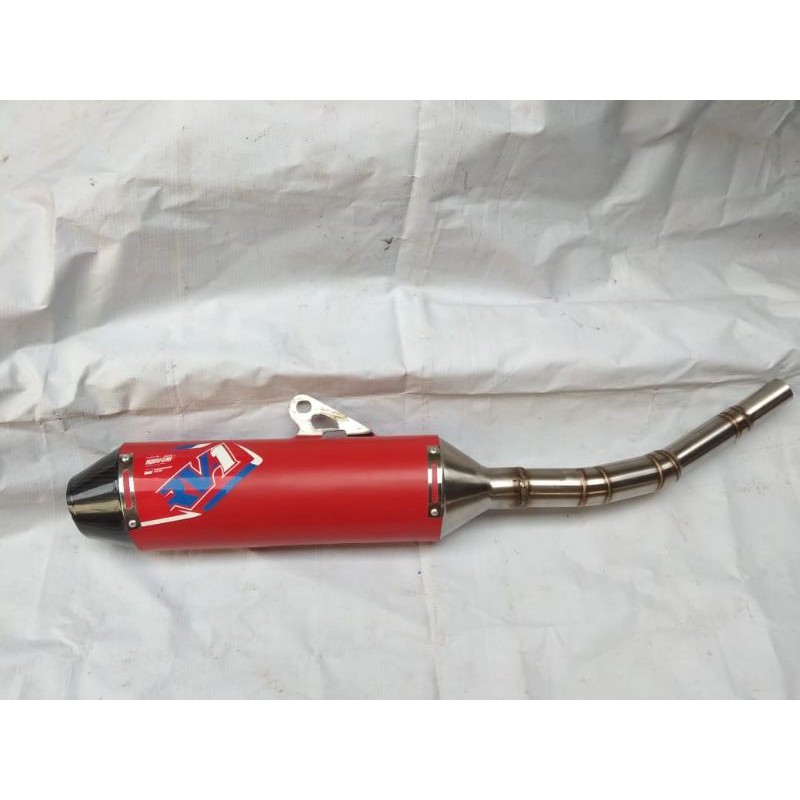 Knalpot racing crf fullkarbon RV1 paket slip on khusus untuk CRF150L