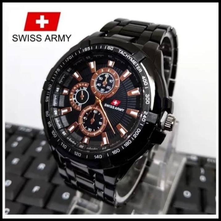 Swiss Army''- Jam Tangan Fashion Pria'' - Tali Rantai Stainless Steel