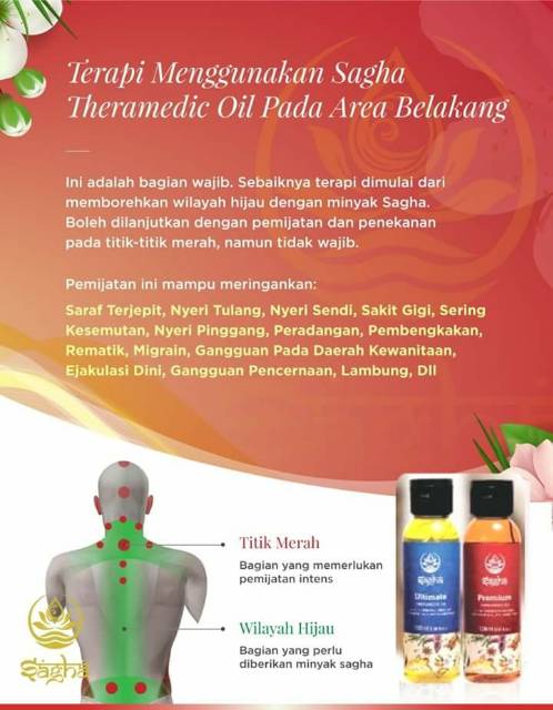 [BISA COD] Sagha Premium Oil | Minyak Urut Sakit Pinggang Stroke Syaraf Kejepit Rematik Asam Urat